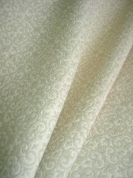Cotton Matelass� Upholstery Weight Pattern Filagree Color Bone Interior Designer Fabric