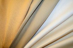 Folded Erie Islands Fabrics Pattern Keith Colors Sunset Earth Shell and Sand Basic Stripes Discount Fabric
