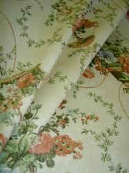 Floral Linen Cotton Ralph Lauren Design Pattern Villandry Bouquet Fabric Color Linen on Sale