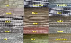 Ottoman Indoor Outdoor Woven Decorator Fabric, pattern Hammock, perfect for patio furniture and boat cushions, high UV resistant polyester for longer life and better durability, made in the USA, Colors Dill, Wheat, Ebony, Stone, Spa, Royalty Blue, Bisque, Pecan, Coral, Lime, French Blue, Navy, Pebble, Canvas, Butter Cream