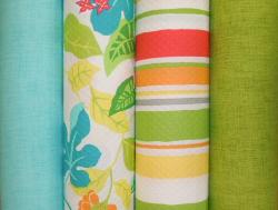 High Performance Indoor Outdoor Fabric Coordinates from Robert`Allen, UV protected rated 100K double rubs, linen, stripes and florals