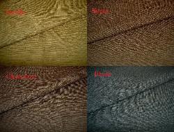 Colors Saddle, Sepia, Chocolate, and Black from Laura & Kiran, for interior decorating