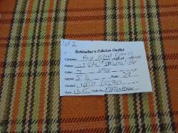 Schindlers Fabrics Shop tag for Decorator Cotswald Plaid Fabric