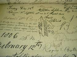unique expansive parchment design with antique looking signatures