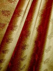 Silk Decorator Fabric from Beacon Hill Pattern Tenali Color Copper Red Closeout