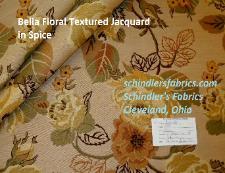 Bella Floral Textured Jacquard in Spice Henredon Buyout Fabric, from a furniture maker's warehouse