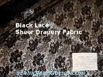 Black Lace Sheer Drapery Fabric