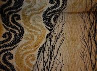 Black and Metallic Gold Upholstery Embroidery Coordinates patterns Sherwood Daybreak and Willoughby