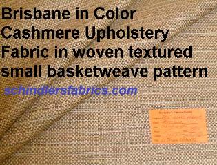Pattern Brisbane in color Cashmere, Upholstery Fabric woven textured small basketweave pattern