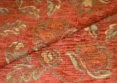 Chenille floral upholstery fabric Pattern Candace color Clay Adobe