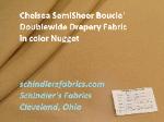 Click for Pattern Chelsea SemiSheer Boucle' Doublewide Drapery Fabric in color Nugget Page