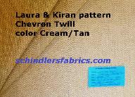Laura & Kiran pattern Chevron Twill color Cream Tan