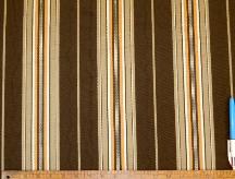 Color Bittersweet pattern Laura & Kiran Manor Stripe Fabric Sample