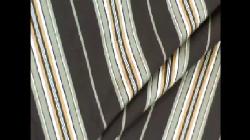 Click for video and image page of Upholstery and Home Decor fabric in color Bittersweet Laura & Kiran Manor Stripe
