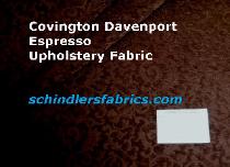 Covington Davenport Espresso Upholstery Fabric  Cotton/poly, Chenille floral scroll design