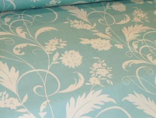 Duralee Fabrics Pattern Tinley Color Pacific floral and vine  pattern on cotton