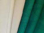 Edgar Rumba Matelass� Decorator Fabrics color Swan (white) or Peacock (turquoise), for multipurpose interior decorating