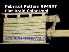 Fabricut Pattern 894807 Color Pool Gimp Trim Flat Braid