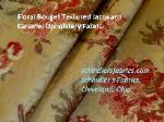 Floral Bouquet Textured Jacquard color Caramel Upholstery Fabric