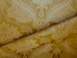 Floral Medallion Upholstery Fabric color Celery, taupe on sage green, Commercial Contract quality upholstery and interior design fabric discounted from manufacturer's buyout