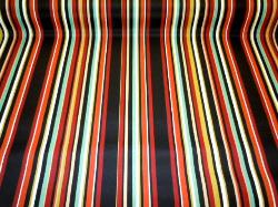 Indoor Outdoor Fabric Multi Stripe in Black