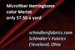 Microfiber Herringbone Design color Merlot from our $7.50 per yard Fabric Bargains Section