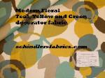 Modern Floral in Teal, Yellow and Green decorator fabric from Robert Allen Home