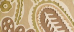 Swatch of paisley floral screen print P Kaufmann Pattern Outdoor Bertie Color Sand