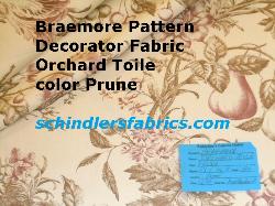 Braemore Orchard Toile color Prune multipurpose decorating fabric