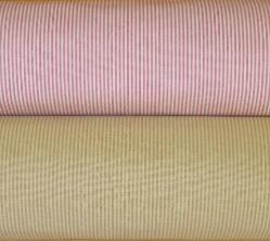 Outlet Sale from P Kaufmann Fabrics Warehouse Clearance, Colors Pistachio and Pepper, classic stripe ticking