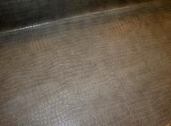 faux reptile hide vinyl in color Tobacco