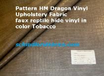 faux reptile hide vinyl in color Tobacco