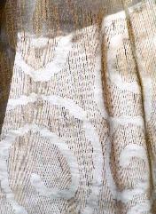 Pattern Spiro Sheer Doublewide Drapery Fabric, contemporary modern spiral burnout geometric design