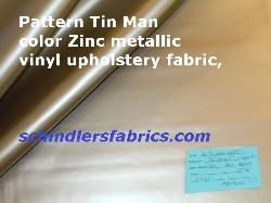 Pattern Tin Man color Zinc metallic vinyl upholstery fabric