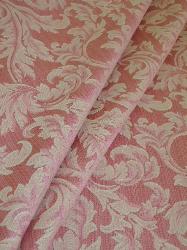 Draped Curtain Image of Floral Scroll Upholstery and Home Decor Fabric