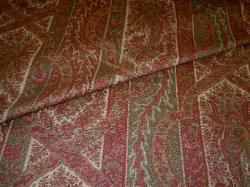 Closeup of Paisley Multipurpose Fabric for Drapery, Bedding, Pillows, Table Coverings 