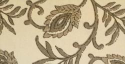Swatch Laura and Kiran Shalimar color Grays hand print floral vine design
