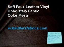 Soft Faux Leather Color Mesa felt backed PVC Vinyl Upholstery Fabric, Discount Outlet priced from a Warehouse Buyout shop tag