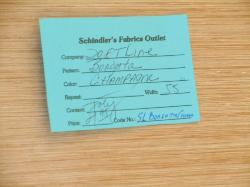 Softline's Faux Silk Drapery Fabric Pattern Borgata Color Champagne shop tag 
