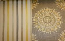 color coordinated upholstery and decorator fabrics