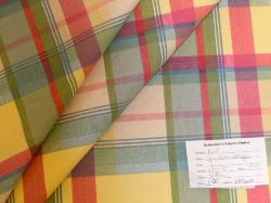 Schindlers Fabrics and Upholstery Shop tag for Designer`Plaid Decorator Pattern Sundown Stripe