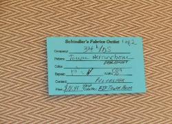 Taupe Herringbone Upholstery Fabric railroaded stripe pattern