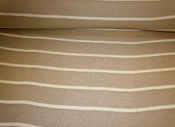 Taupe Wide Stripe Upholstery Fabric railroaded stripe pattern