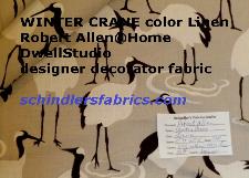 WINTER CRANE from Robert Allen@Home  DwellStudio designer decorator fabric
